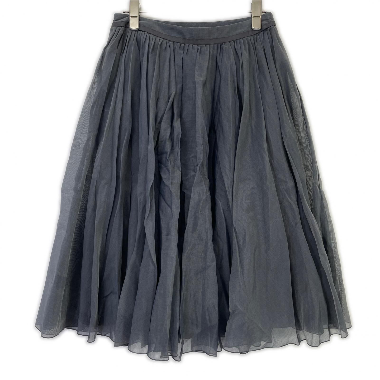 FOXEY BOUTIQUE フォクシーブティック 35968 グレー シアー サーキュラー タックフレア スカート スカート