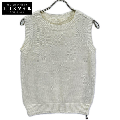 FOXEY BOUTIQUE フォクシーブティック 44450 ホワイト リネン100 レサンシエル メッシュニットトップス トップス