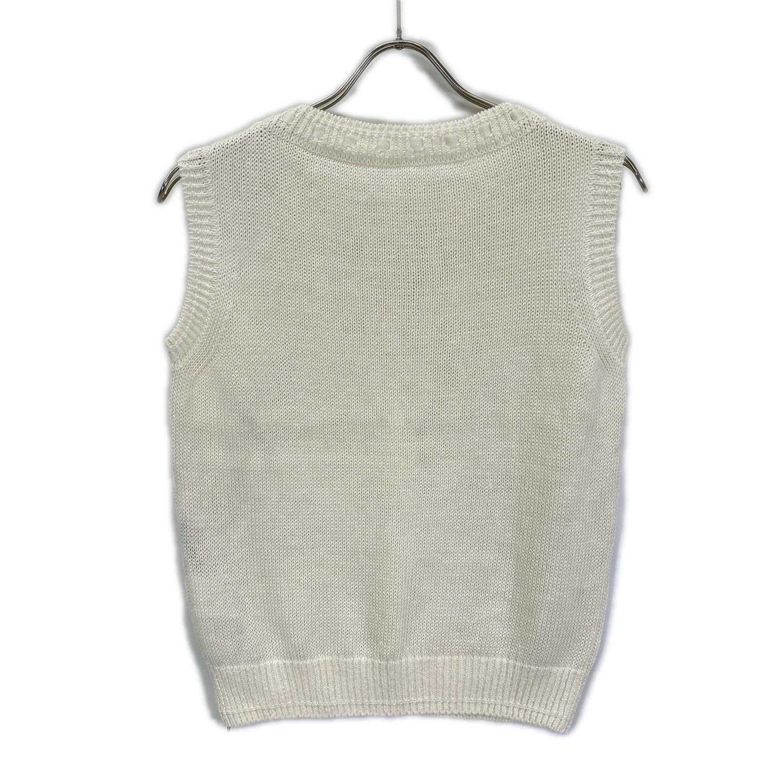 FOXEY BOUTIQUE フォクシーブティック 44450 ホワイト リネン100 レサンシエル メッシュニットトップス トップス
