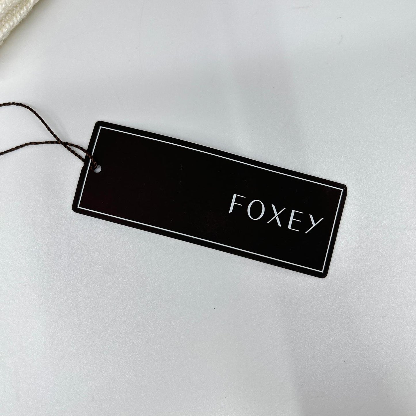 FOXEY BOUTIQUE フォクシーブティック 44450 ホワイト リネン100 レサンシエル メッシュニットトップス トップス