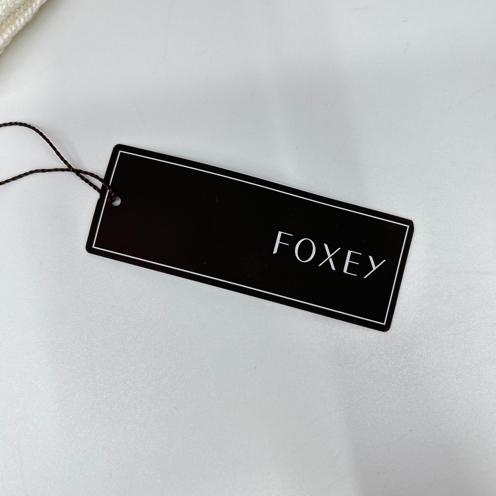 FOXEY BOUTIQUE フォクシーブティック 44450 ホワイト リネン100 レサンシエル メッシュニットトップス トップス