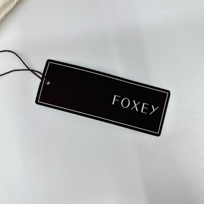 FOXEY BOUTIQUE フォクシーブティック 44450 ホワイト リネン100 レサンシエル メッシュニットトップス トップス