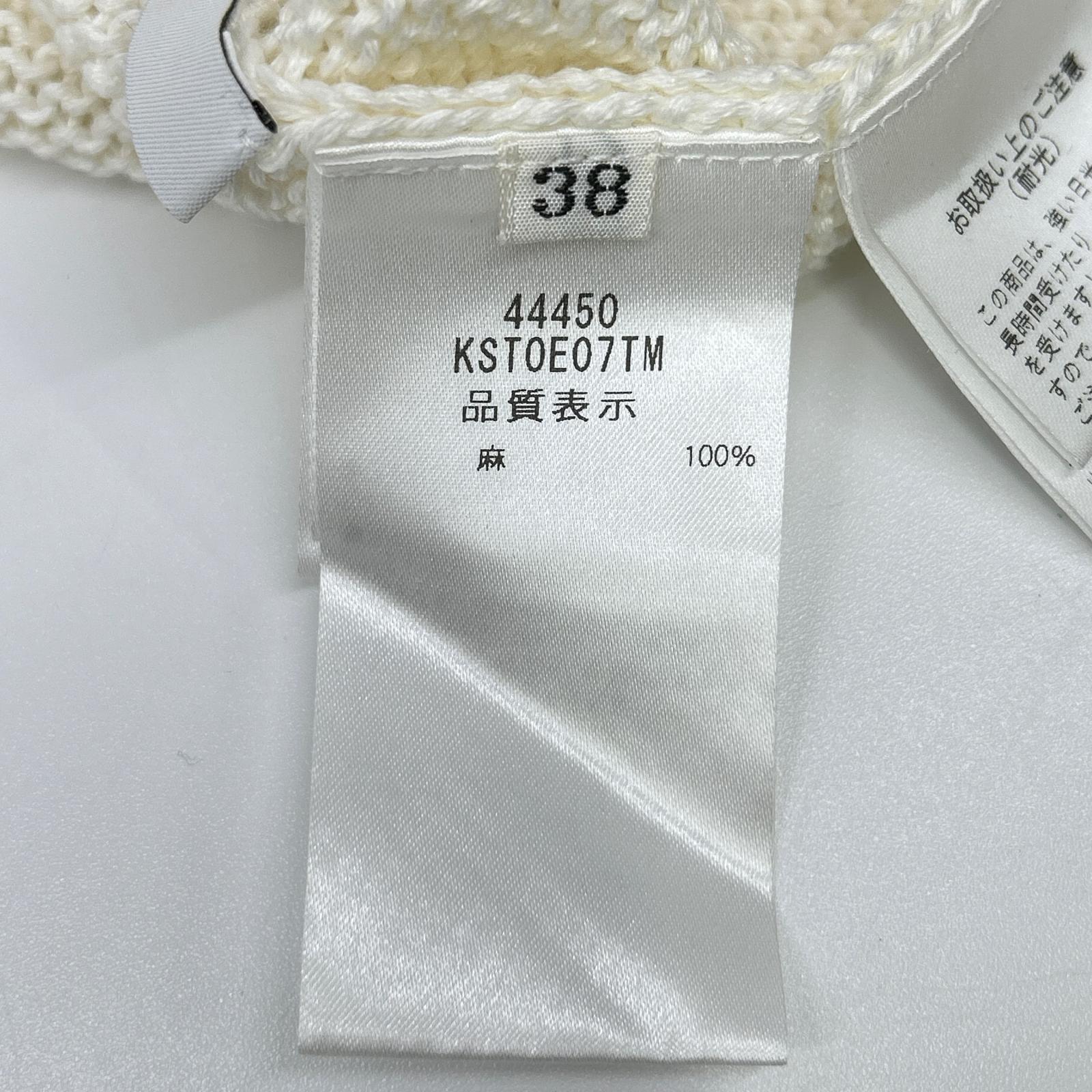 FOXEY BOUTIQUE フォクシーブティック 44450 ホワイト リネン100 レサンシエル メッシュニットトップス トップス