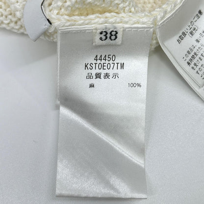 FOXEY BOUTIQUE フォクシーブティック 44450 ホワイト リネン100 レサンシエル メッシュニットトップス トップス