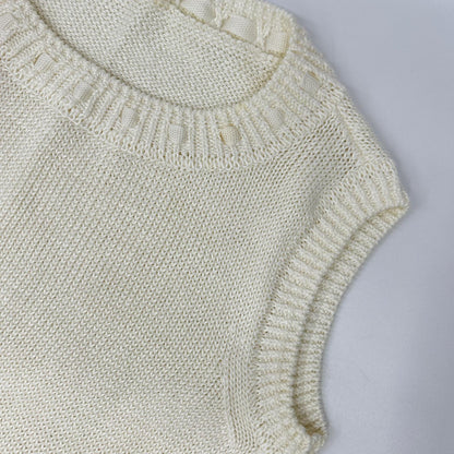 FOXEY BOUTIQUE フォクシーブティック 44450 ホワイト リネン100 レサンシエル メッシュニットトップス トップス