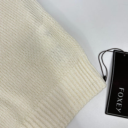 FOXEY BOUTIQUE フォクシーブティック 44450 ホワイト リネン100 レサンシエル メッシュニットトップス トップス