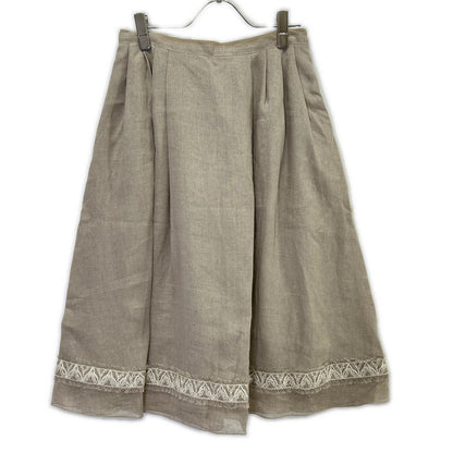 FOXEY BOUTIQUE フォクシーブティック 25年製 45031 アイボリー リネン Skirt Paige スカート