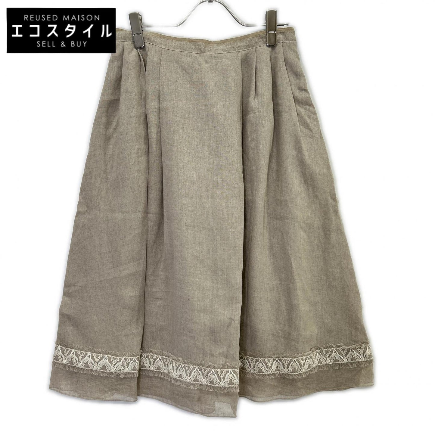 FOXEY BOUTIQUE フォクシーブティック 25年製 45031 アイボリー リネン Skirt Paige スカート