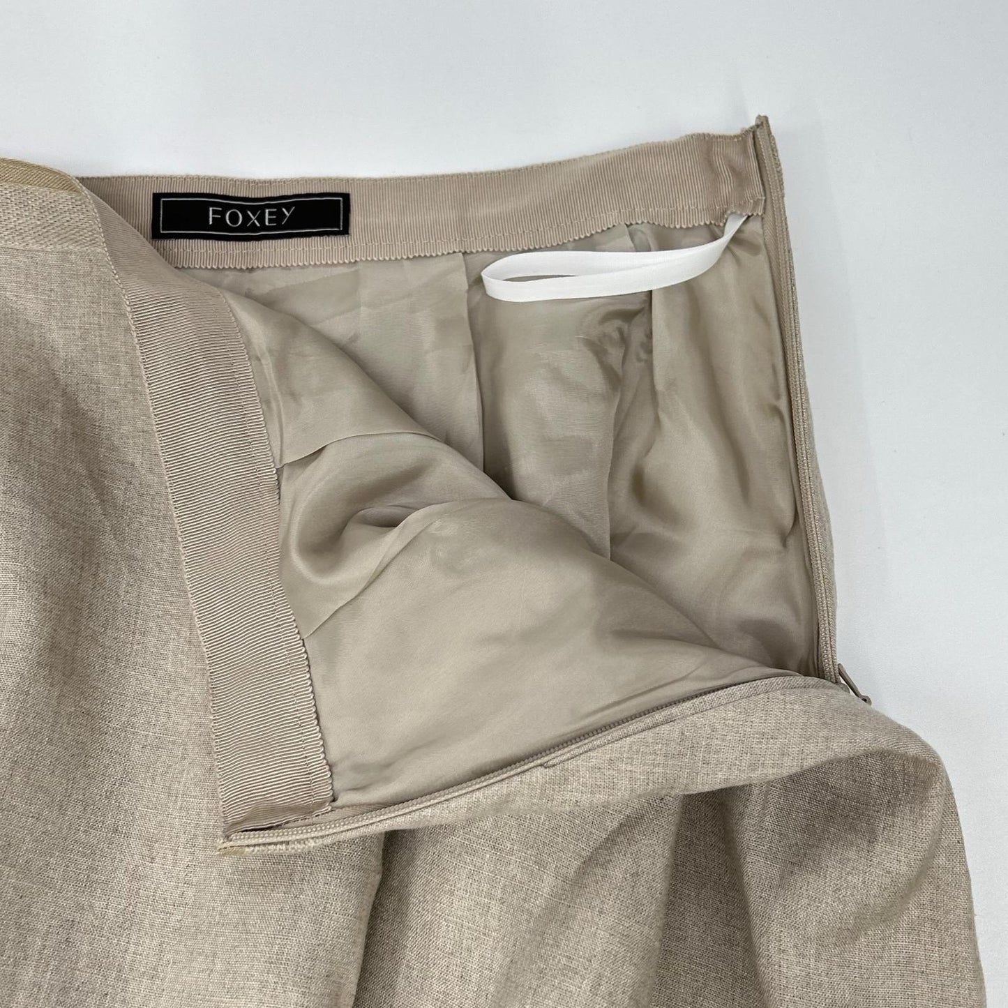 FOXEY BOUTIQUE フォクシーブティック 25年製 45031 アイボリー リネン Skirt Paige スカート
