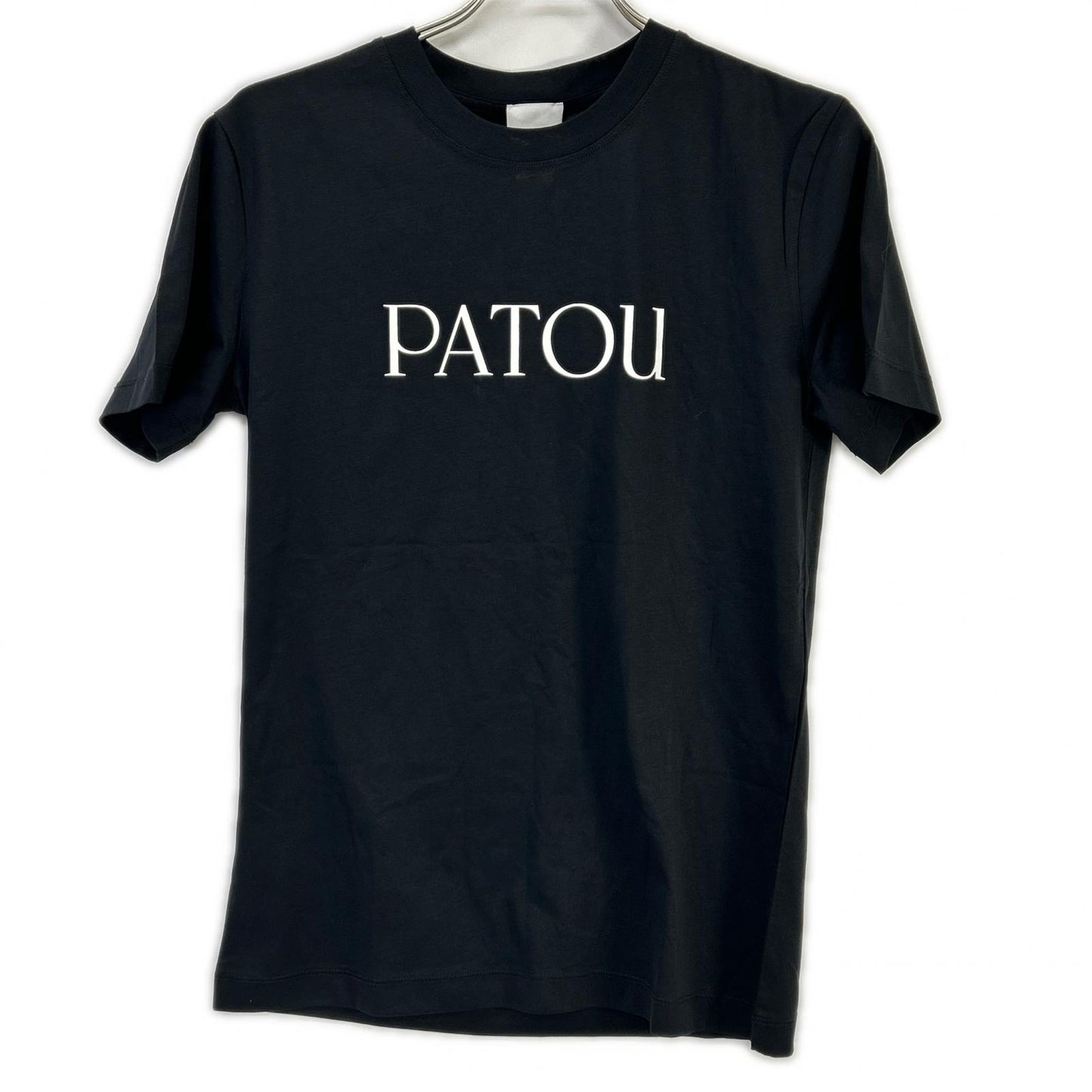 PATOU パトゥ ES-JE029-99-7 22SS ブラック コットン ロゴ Tシャツ トップス