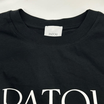 PATOU パトゥ ES-JE029-99-7 22SS ブラック コットン ロゴ Tシャツ トップス