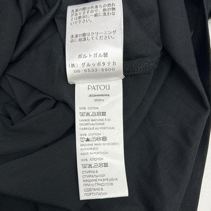 PATOU パトゥ ES-JE029-99-7 22SS ブラック コットン ロゴ Tシャツ トップス