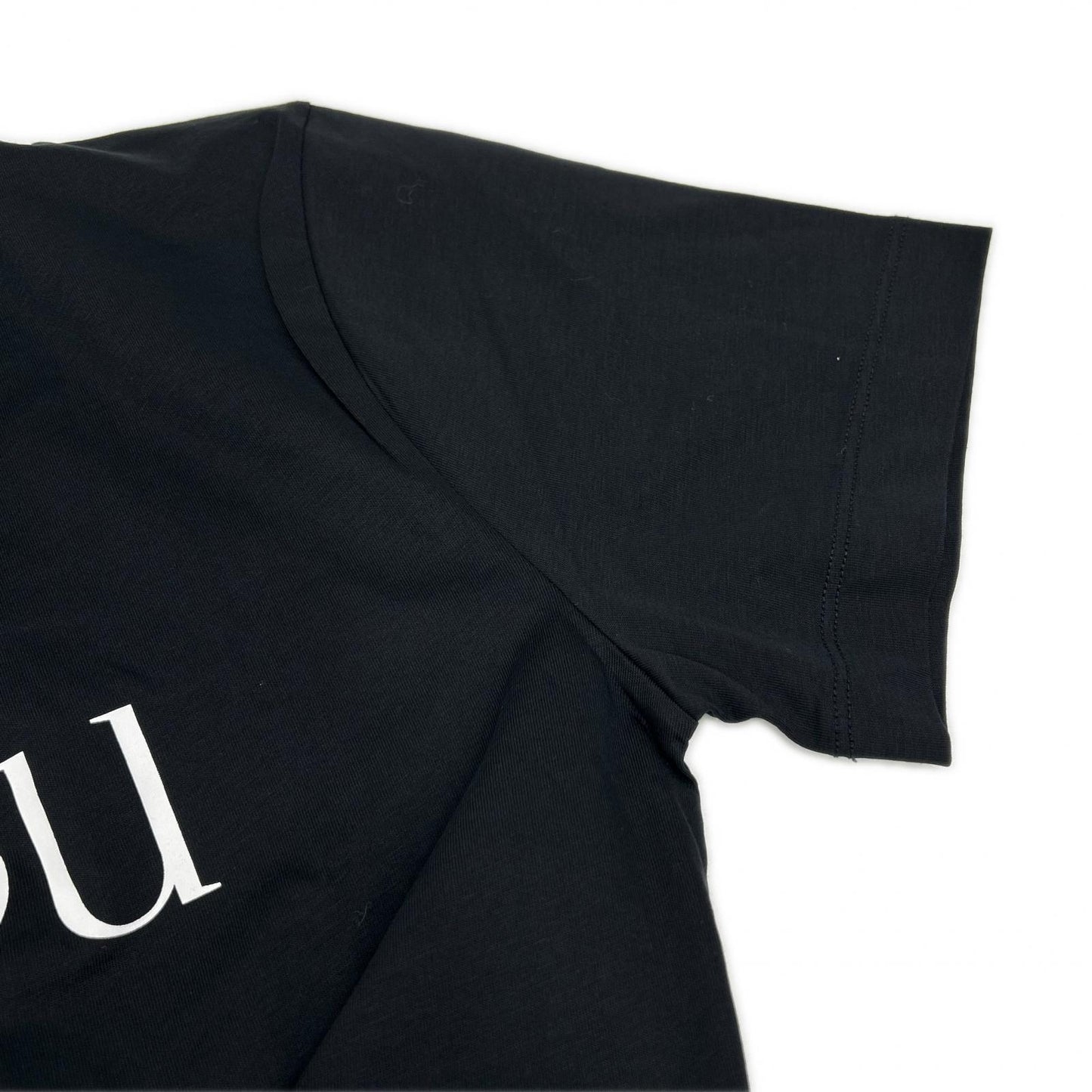 PATOU パトゥ ES-JE029-99-7 22SS ブラック コットン ロゴ Tシャツ トップス