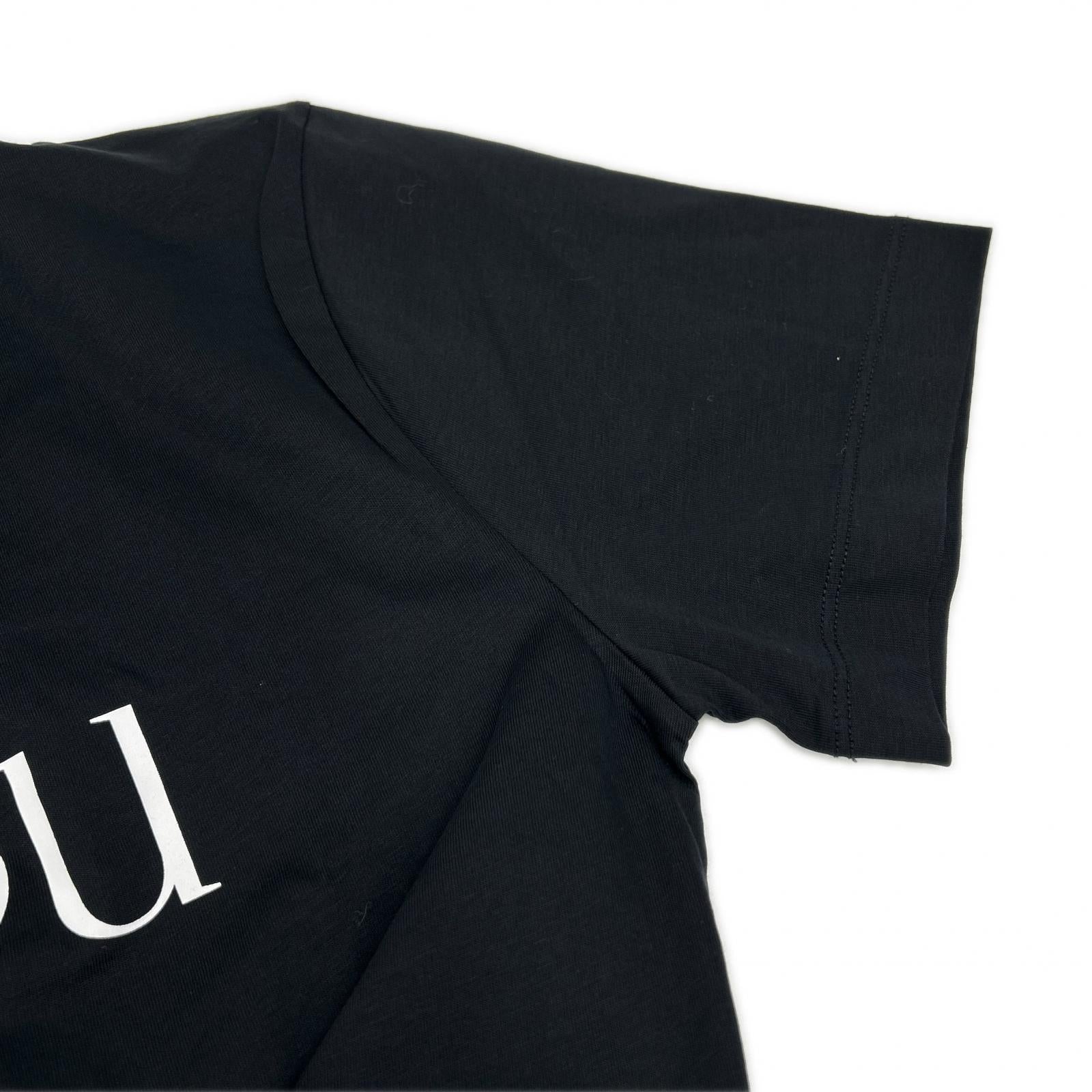 PATOU パトゥ ES-JE029-99-7 22SS ブラック コットン ロゴ Tシャツ トップス