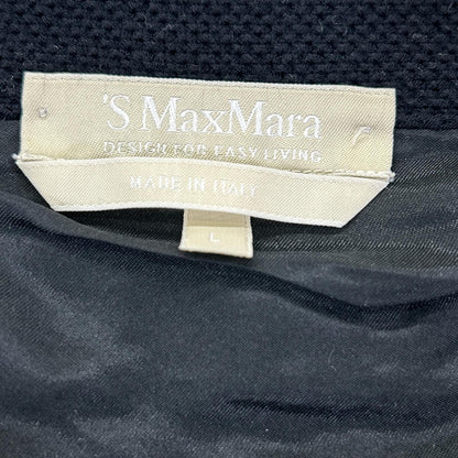 S MaxMara S Max Mara 93160319000 Ivory×black wool cashmere-blend long cardigan top