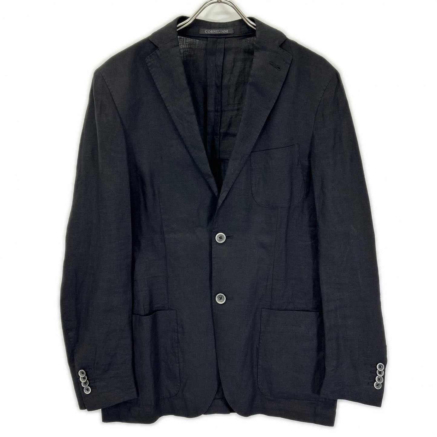 CORNELIANI コルネリアーニ ID ブラック リネン サマージャケット ジャケット