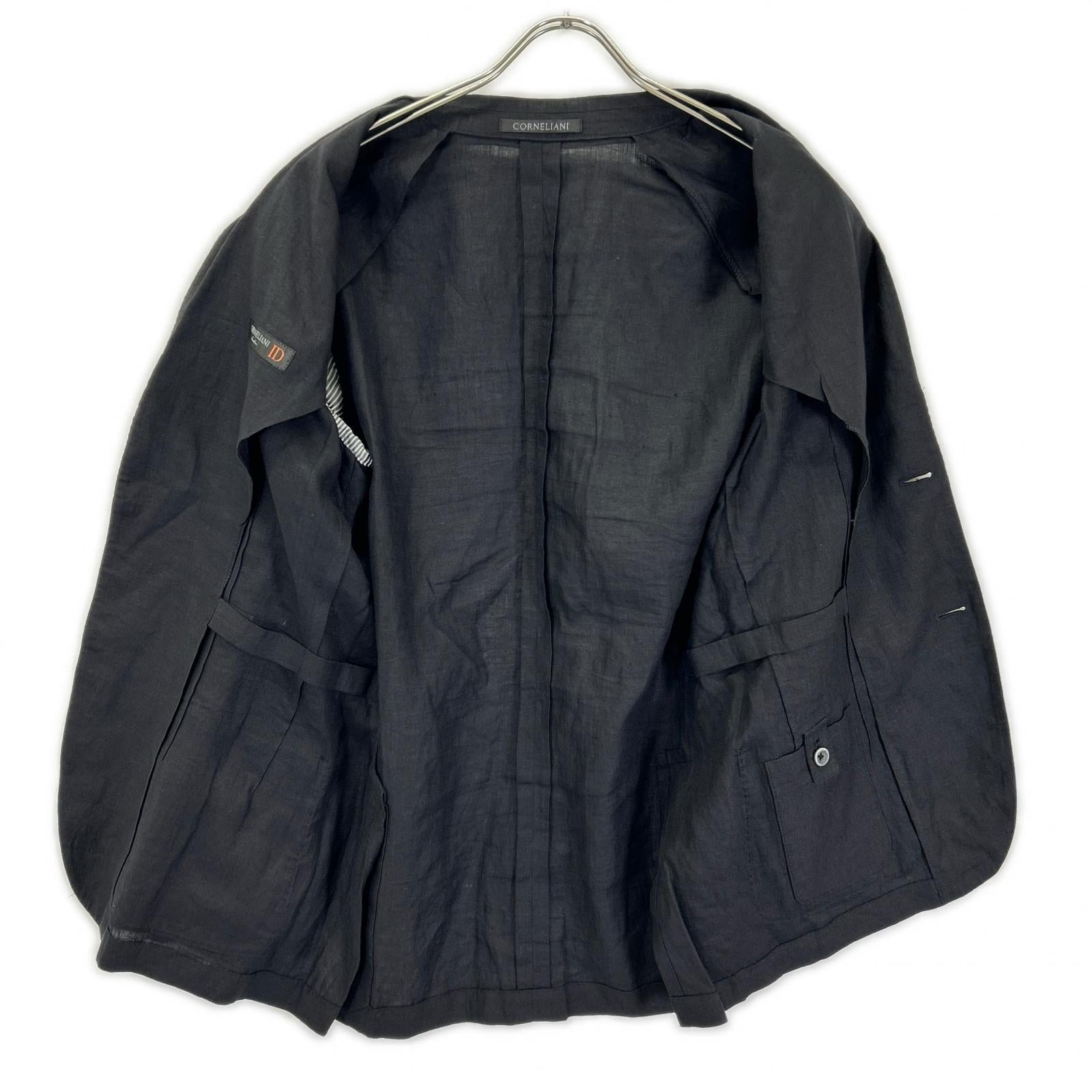 CORNELIANI コルネリアーニ ID ブラック リネン サマージャケット ジャケット