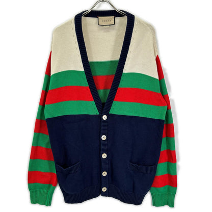 GUCCI グッチ 740641 XKC4G マルチカラー ウェブストライプ カーディガン トップス