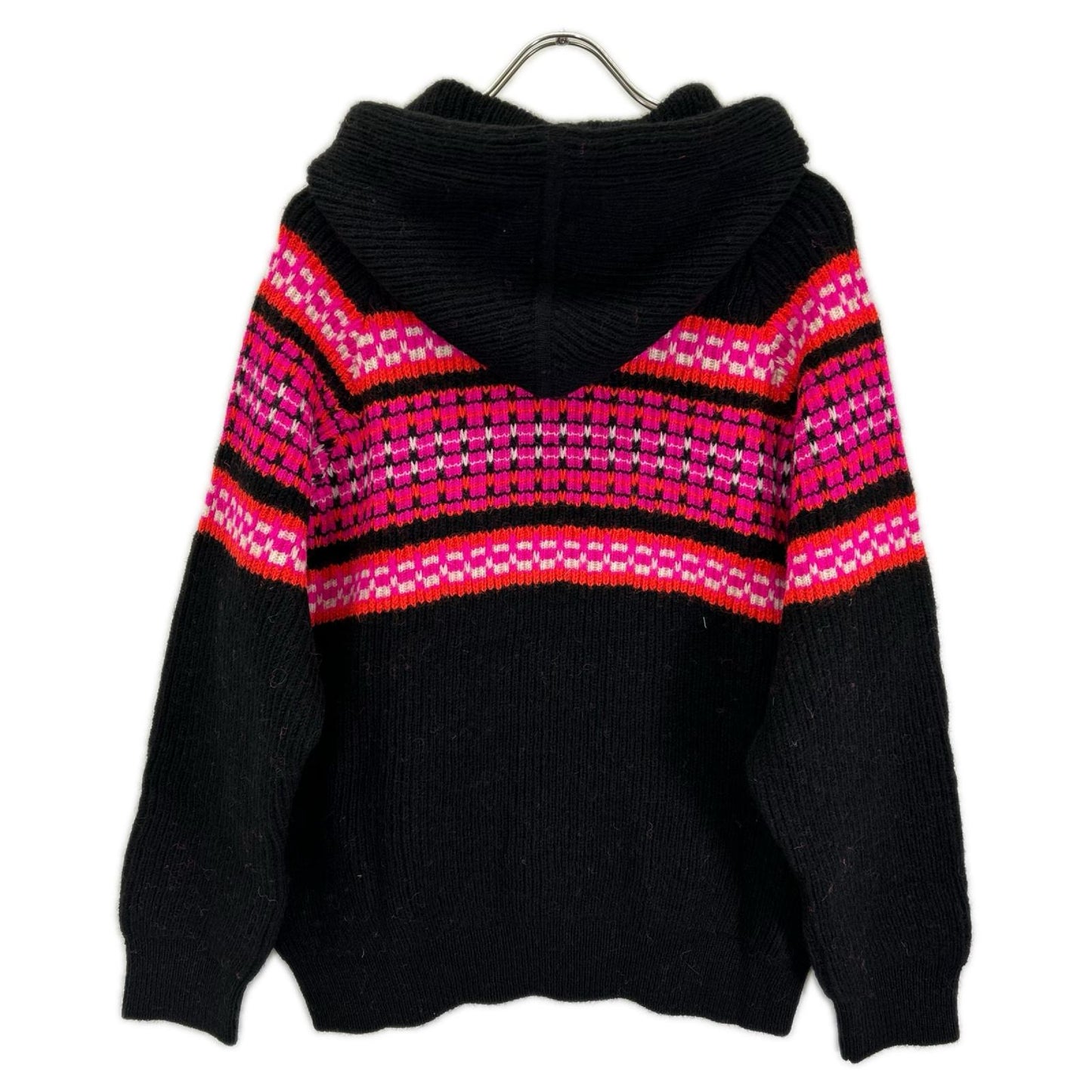CELINE セリーヌ 2AC23579S ブラック Ski Jacquard Hooded Wool Knit Hoodie/スキー ジャガード ウールニットフーディー トップス