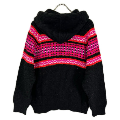 CELINE セリーヌ 2AC23579S ブラック Ski Jacquard Hooded Wool Knit Hoodie/スキー ジャガード ウールニットフーディー トップス