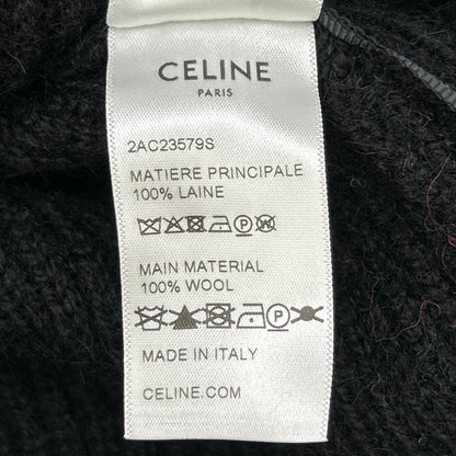 CELINE セリーヌ 2AC23579S ブラック Ski Jacquard Hooded Wool Knit Hoodie/スキー ジャガード ウールニットフーディー トップス