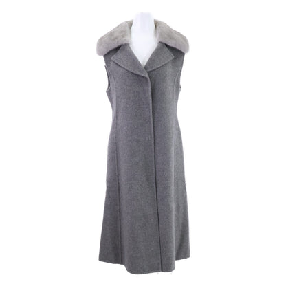 FOXEY BOUTIQUE フォクシーブティック 【新品同様/25年製】45282 Park Avenue パークアベニュー カシミヤ ミンクファー付 ロングジレ/ ベスト