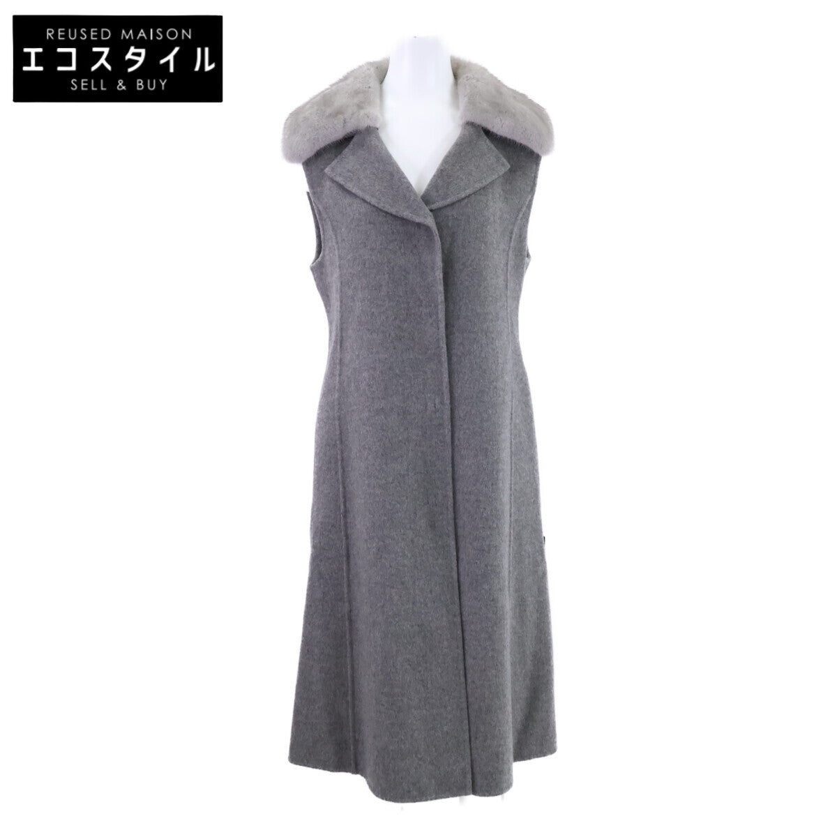 FOXEY BOUTIQUE フォクシーブティック 【新品同様/25年製】45282 Park Avenue パークアベニュー カシミヤ ミンクファー付 ロングジレ/ ベスト