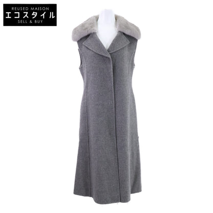 FOXEY BOUTIQUE フォクシーブティック 【新品同様/25年製】45282 Park Avenue パークアベニュー カシミヤ ミンクファー付 ロングジレ/ ベスト