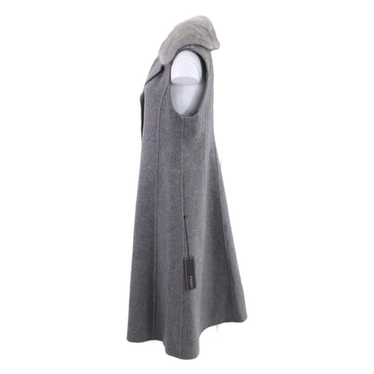 FOXEY BOUTIQUE フォクシーブティック 【新品同様/25年製】45282 Park Avenue パークアベニュー カシミヤ ミンクファー付 ロングジレ/ ベスト