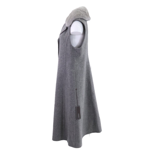 FOXEY BOUTIQUE フォクシーブティック 【新品同様/25年製】45282 Park Avenue パークアベニュー カシミヤ ミンクファー付 ロングジレ/ ベスト