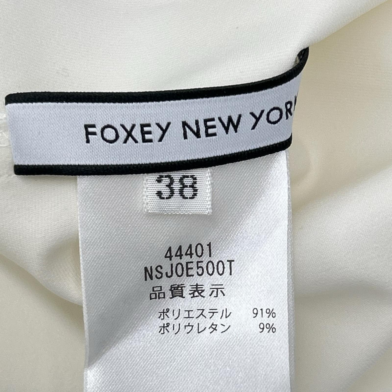 FOXEY NEW YORK フォクシーニューヨーク 44401 24年製 ホワイト ポリエステル ノンカラーシャツ トップス