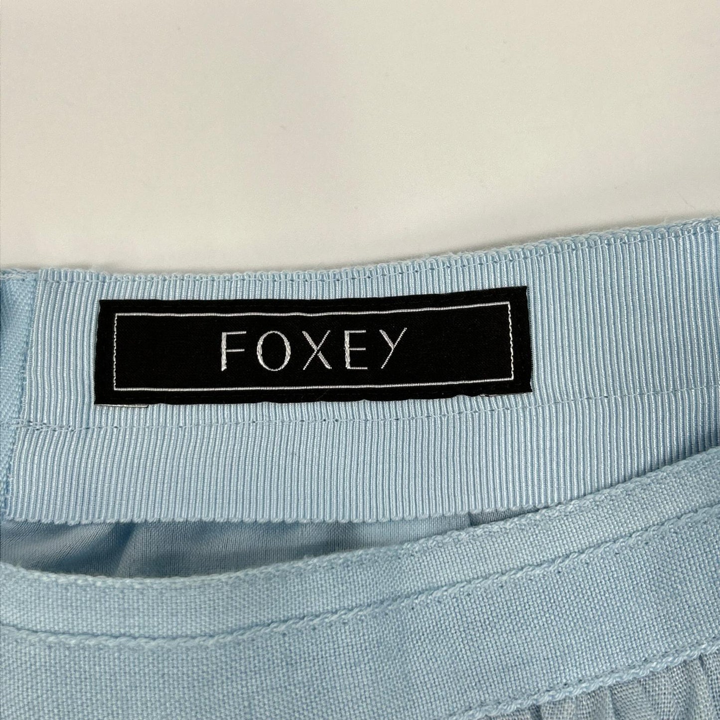 FOXEY BOUTIQUE フォクシーブティック 44165 24年製 ライトブルー リネン マノワール スカート スカート