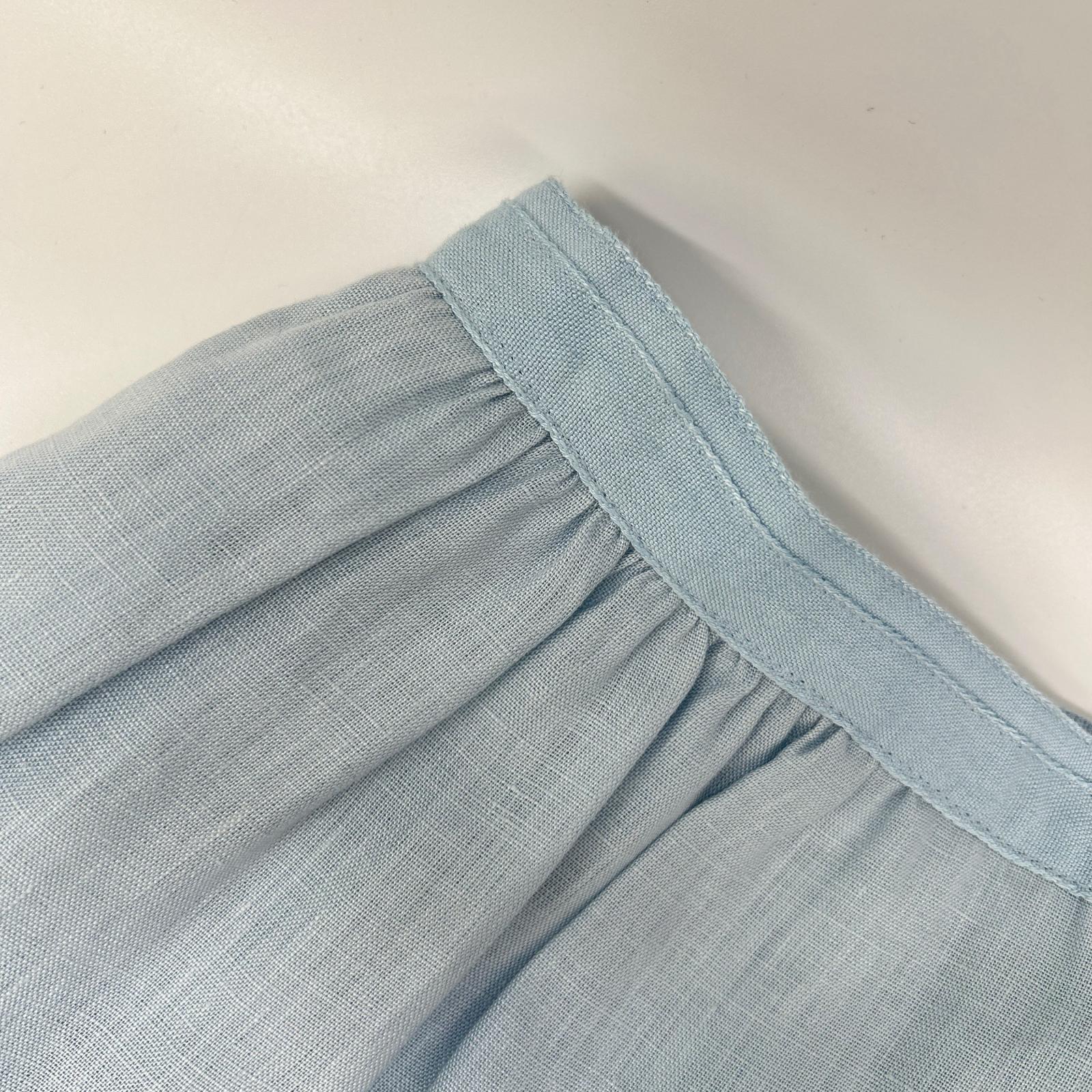 FOXEY BOUTIQUE フォクシーブティック 44165 24年製 ライトブルー リネン マノワール スカート スカート