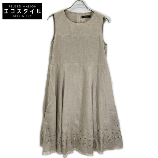 FOXEY BOUTIQUE フォクシーブティック 44162 24年製 ベージュ サマー バルーン ステッチ ワンピース ワンピース