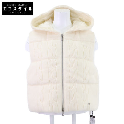 FOXEY BOUTIQUE フォクシーブティック 【新品同様/25年製】45302 Marshmallow カシミヤ ニット ジップアップ ダウン ベスト