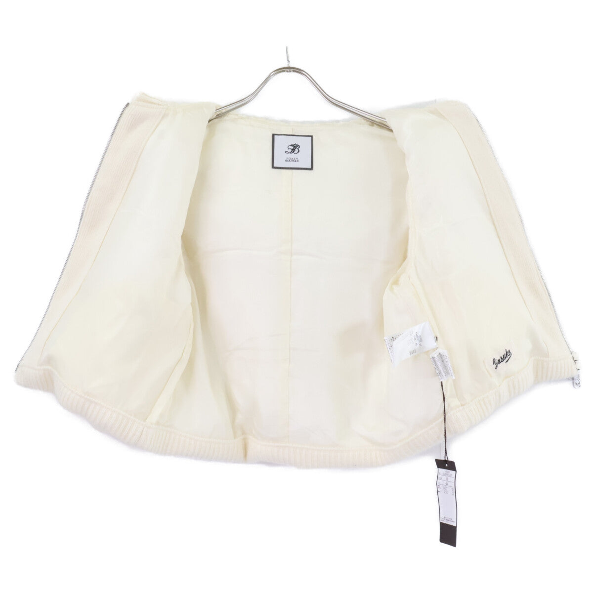 FOXEY BOUTIQUE フォクシーブティック 【新品同様/25年製】45302 Marshmallow カシミヤ ニット ジップアップ ダウン ベスト