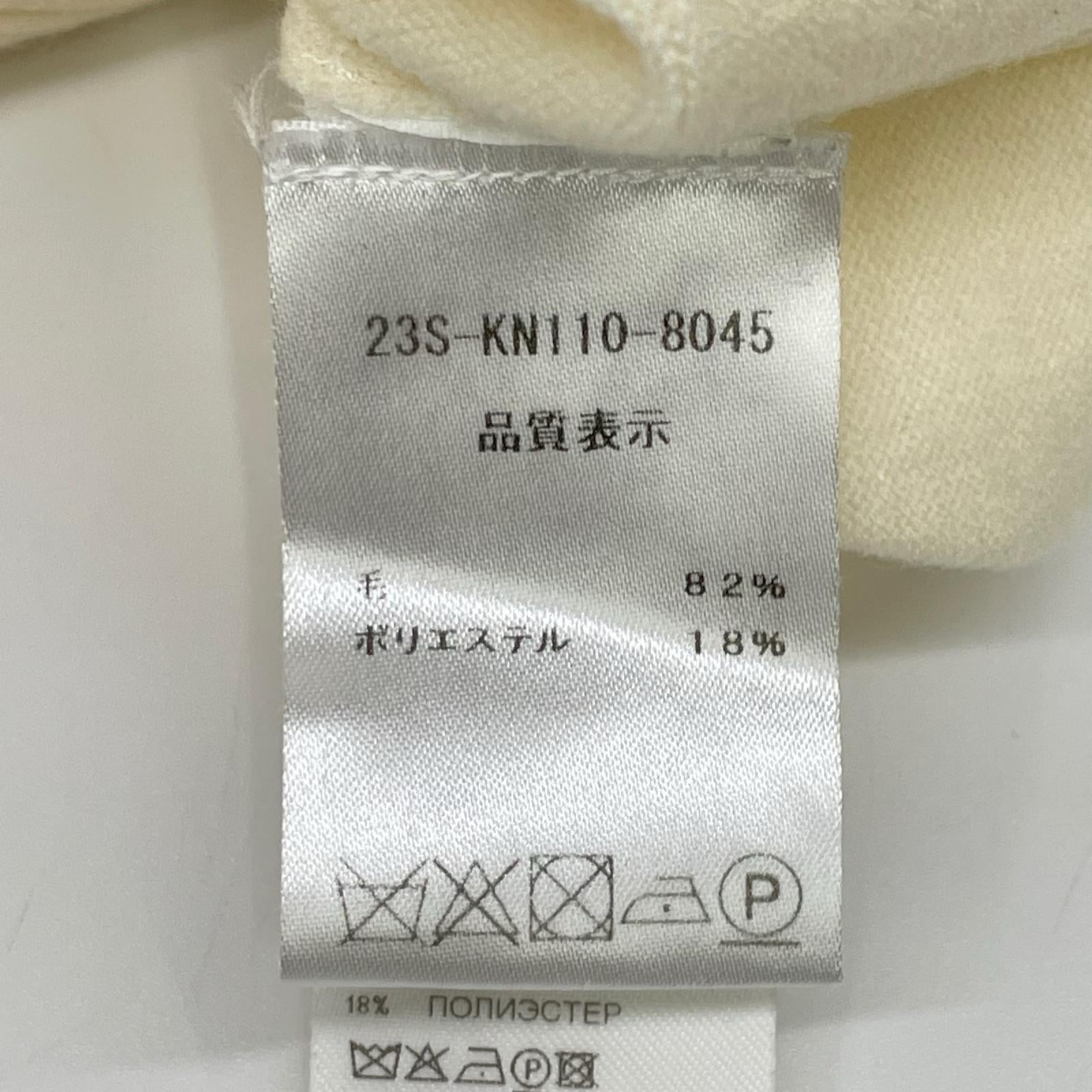 PATOU パトゥ 23S-KN110-8045 ホワイト ロゴ刺繍 ニットトップス トップス