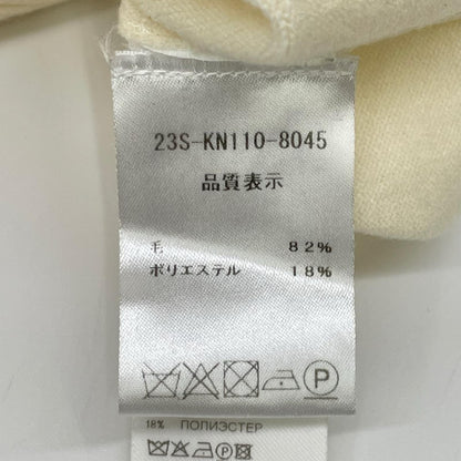 PATOU パトゥ 23S-KN110-8045 ホワイト ロゴ刺繍 ニットトップス トップス