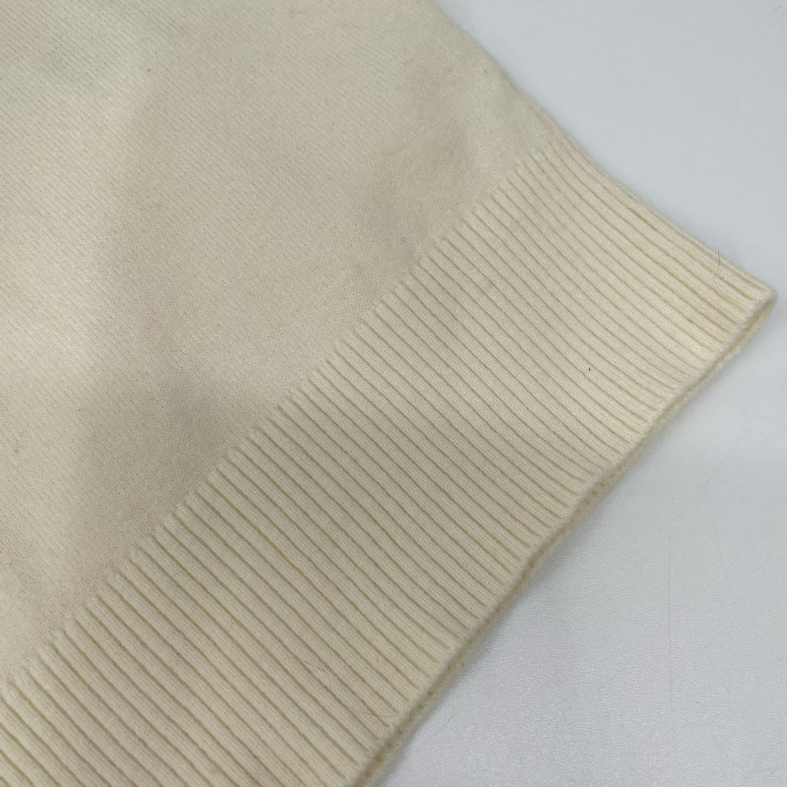 PATOU パトゥ 23S-KN110-8045 ホワイト ロゴ刺繍 ニットトップス トップス