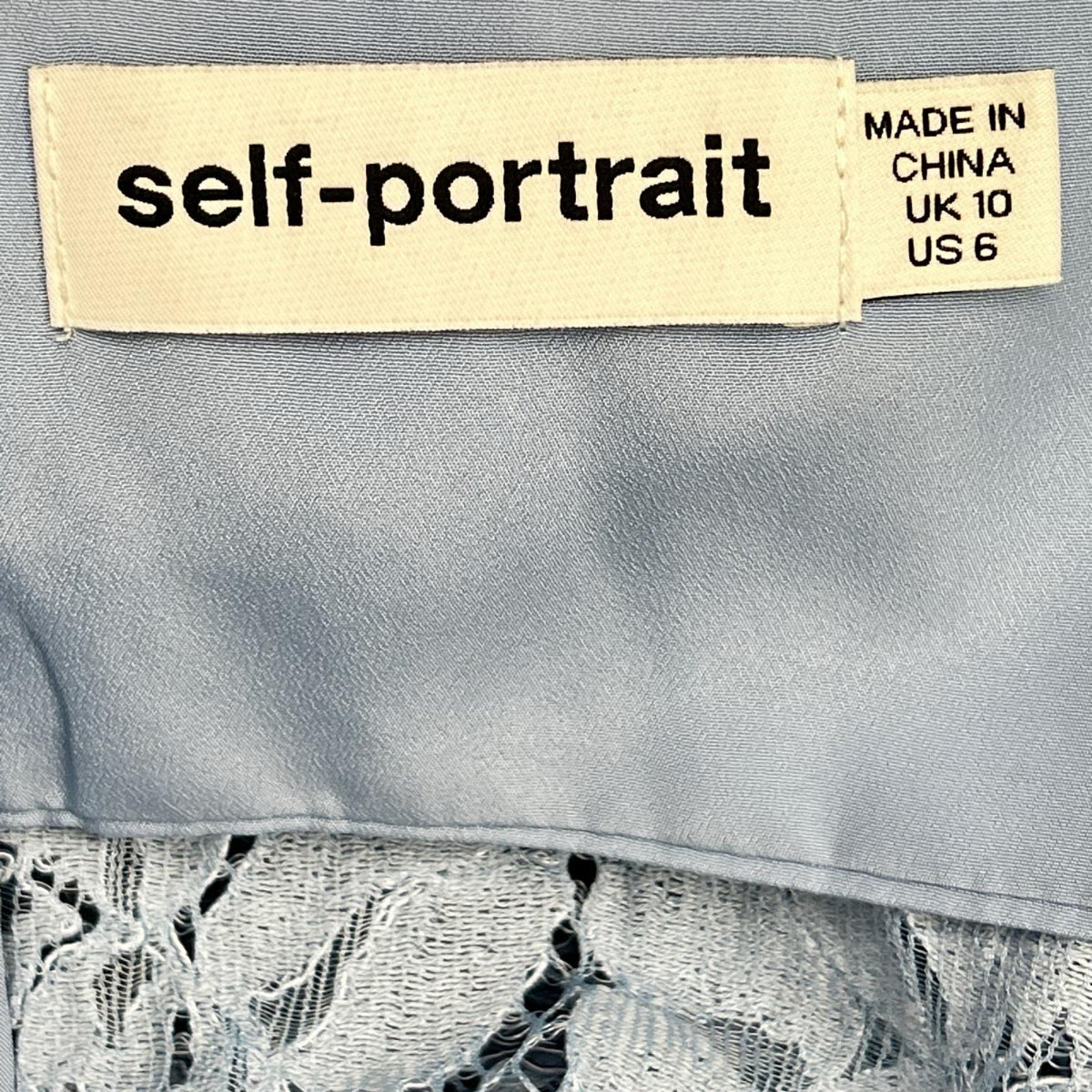 Self Portrait セルフポートレイト ブルー レース リボンドレス ワンピース ワンピース
