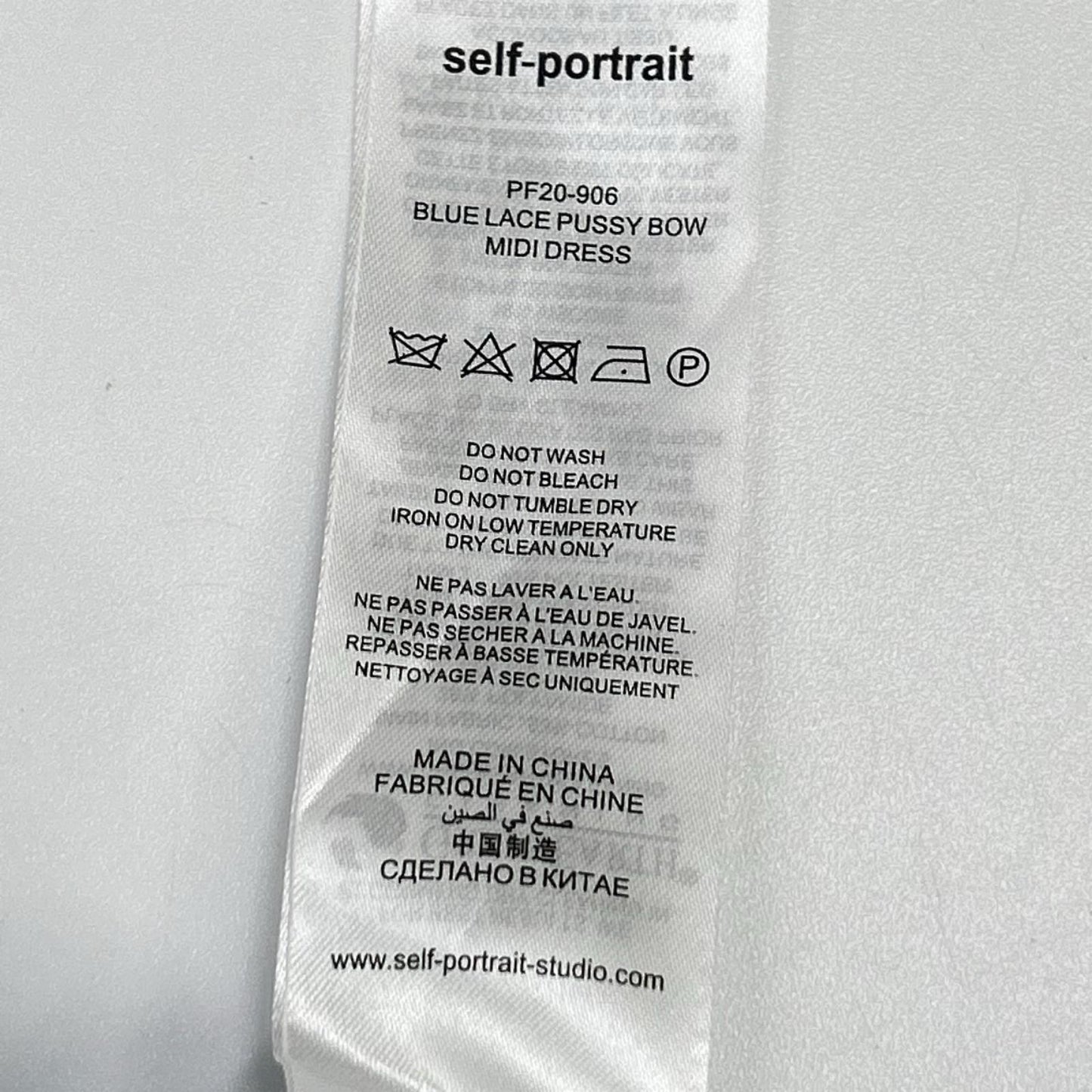 Self Portrait セルフポートレイト ブルー レース リボンドレス ワンピース ワンピース