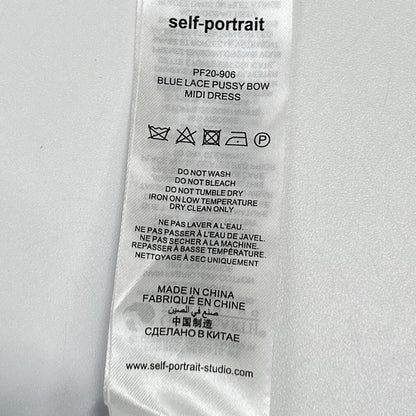 Self Portrait セルフポートレイト ブルー レース リボンドレス ワンピース ワンピース