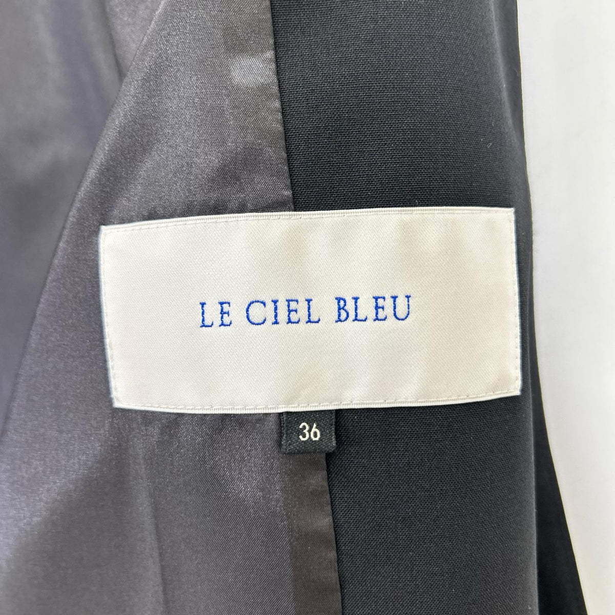 LE CIEL BLEU ルシェルブルー 25SS 27S64201 ウール ダブルブレスト カラーレス ジャケット
