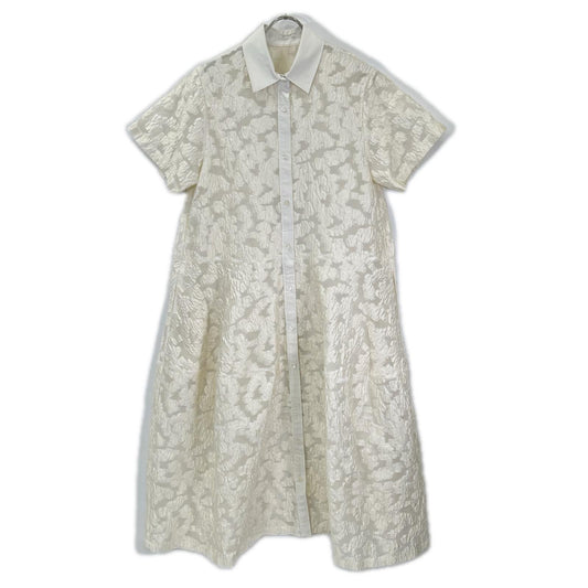 LE CIEL BLEU ルシェルブルー 25S65519 White nylon short-sleeve dress dress