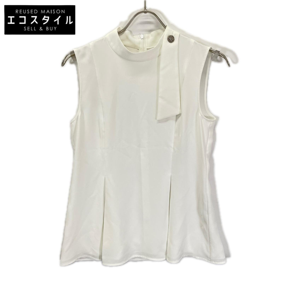 FOXEY フォクシー 42978 Heloise Top ホワイト ノースリーブトップス トップス