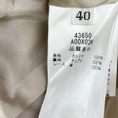 FOXEY フォクシー 43650 ベージュ Lilla リラ カシミヤ100 ノースリーブワンピース ワンピース