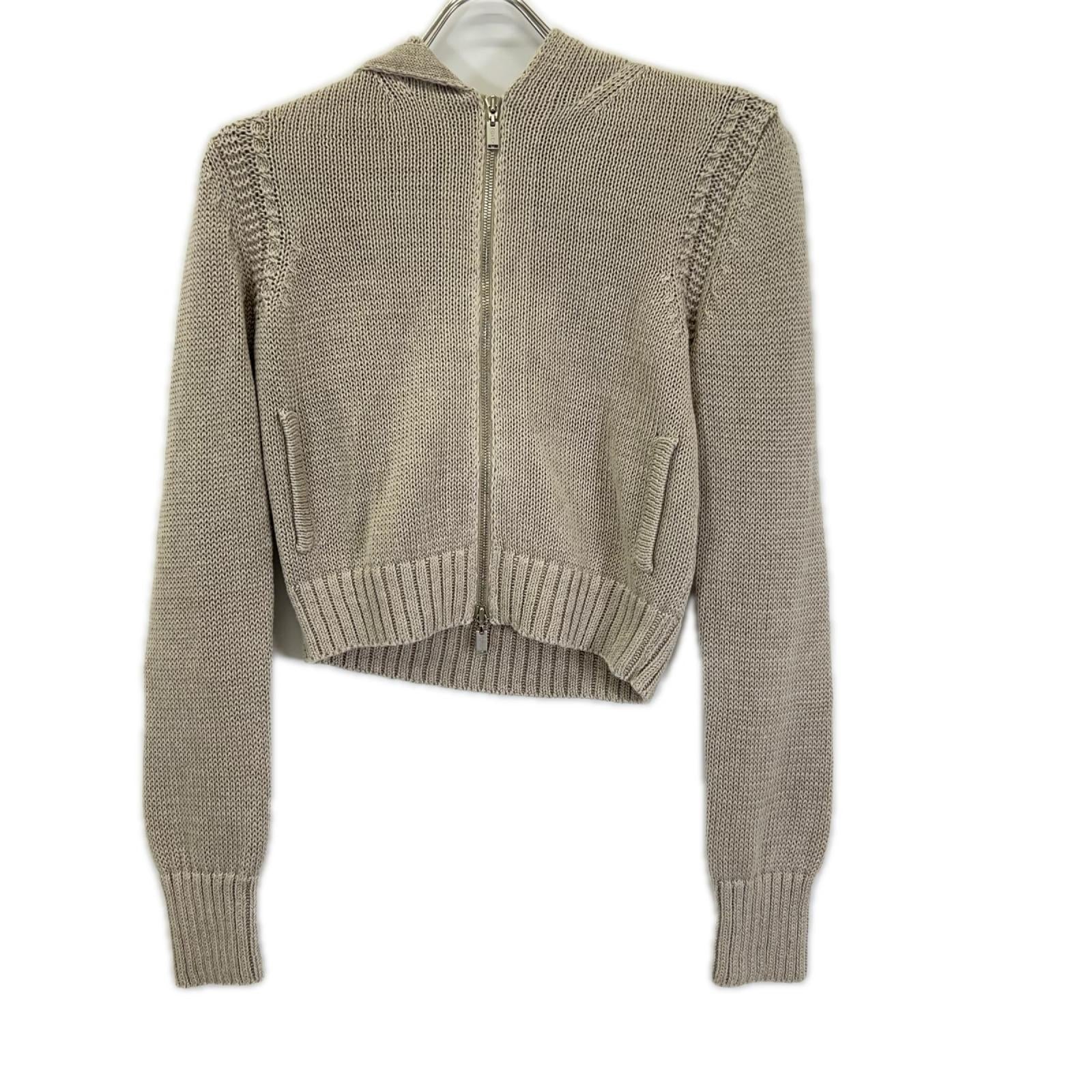 FOXEY フォクシー 40971 Earth Tone リネン100 ニットパーカー トップス