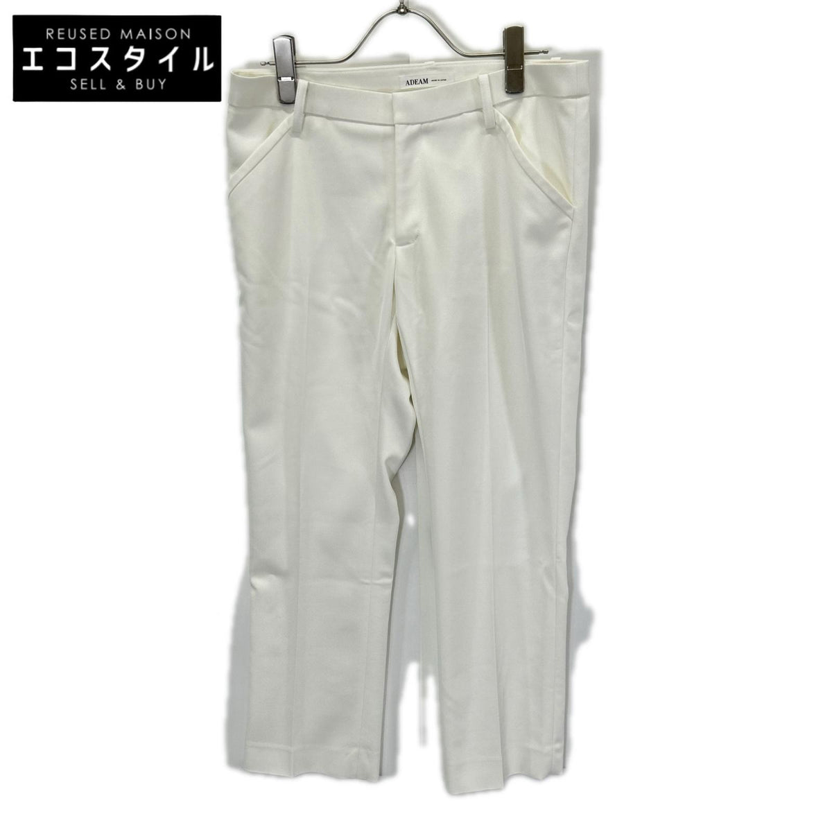 ADEAM Adeam 43615 White Cropped Pants Bottoms