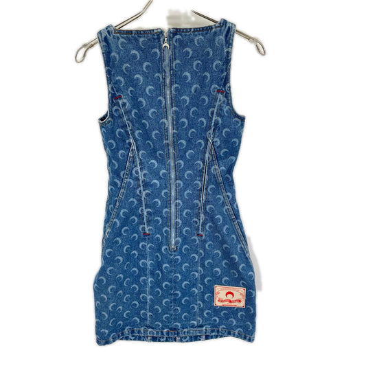 Marine Serre マリーンセル WDR327A Light Blue Indigo Moon Laser Denim Mini Dress/ムーンレーザーデニムミニドレス Dress