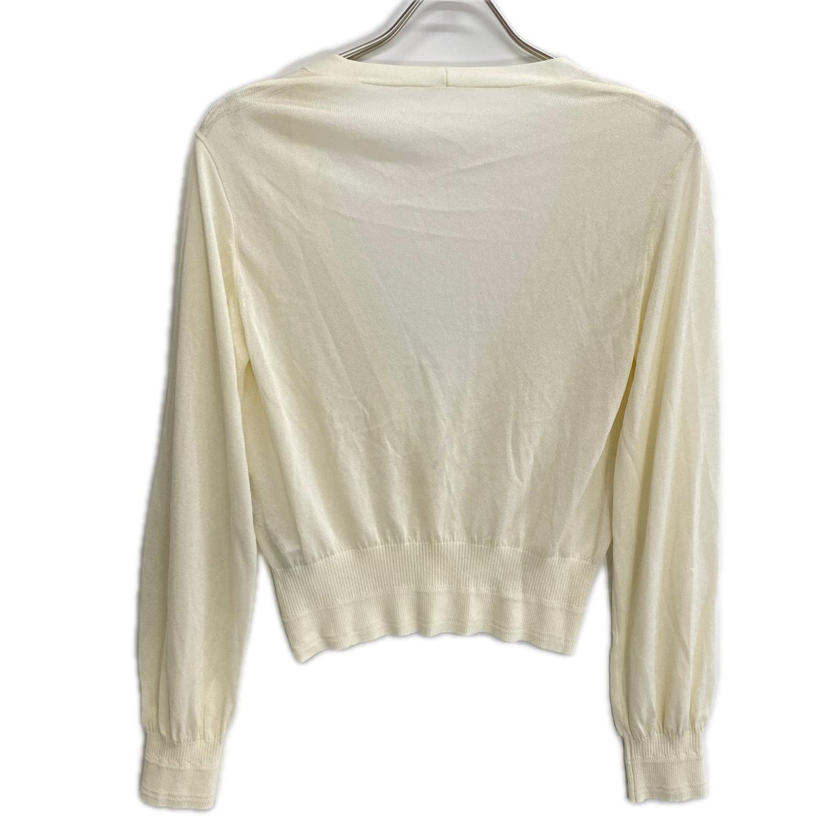 FOXEY BOUTIQUE フォクシーブティック 42126 アイボリー レーヨン シアーV カーディガン トップス
